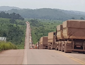 queue de camions au Brésil